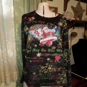 Holiday Editions "L" Santa tshirt